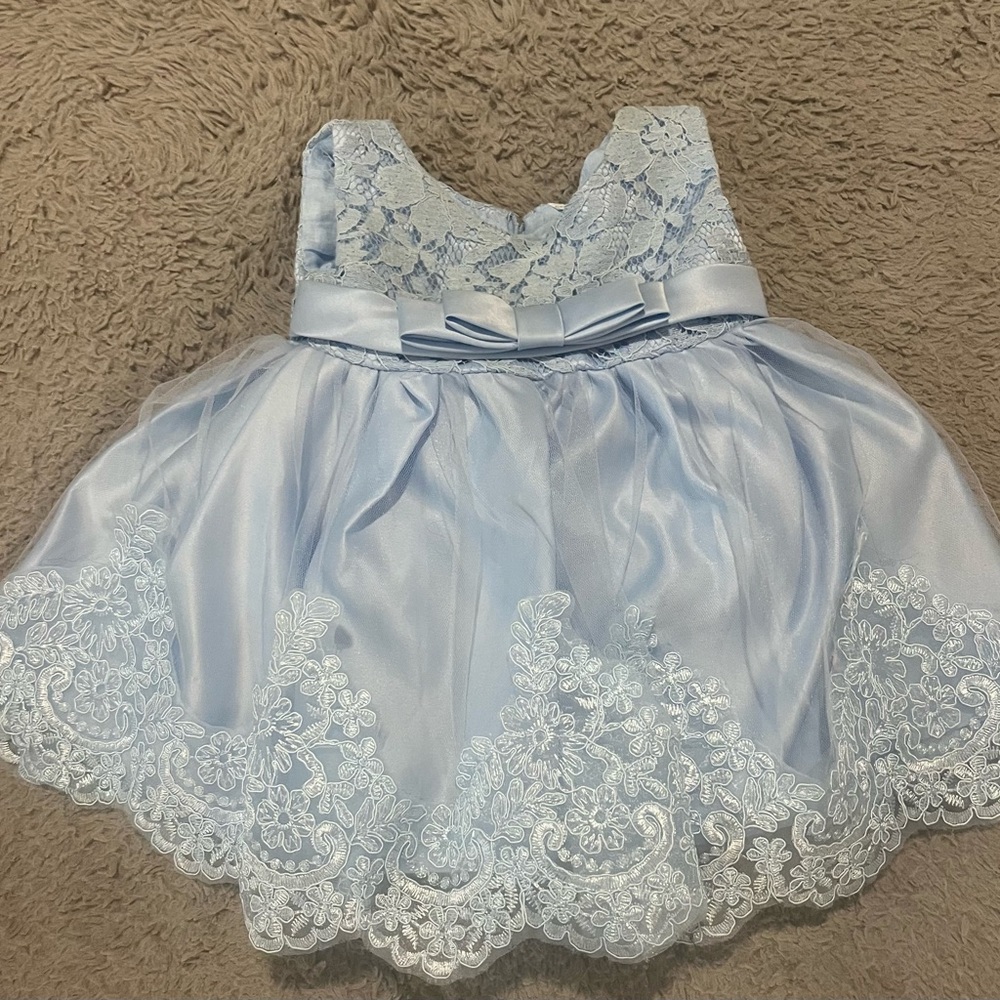 SHEIN *NEW* Light Blue Lace Baby Dress
